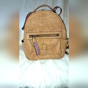 IMITATION SUEDE BACKPACK PURSE